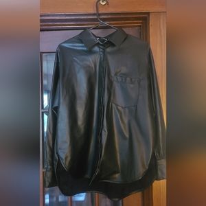 Zara | Faux Leather Shirt